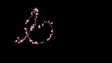 原创花瓣组成LOVE带通道动态视频视频的预览图